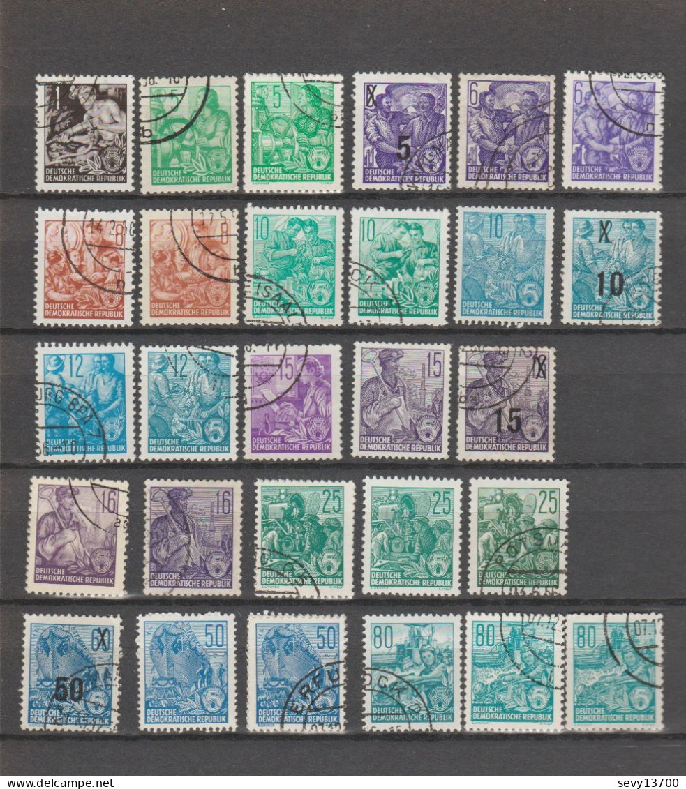 DDR - Lot De 53 Timbres - Five Year Plan - Plan Quinquenal - Used Stamps