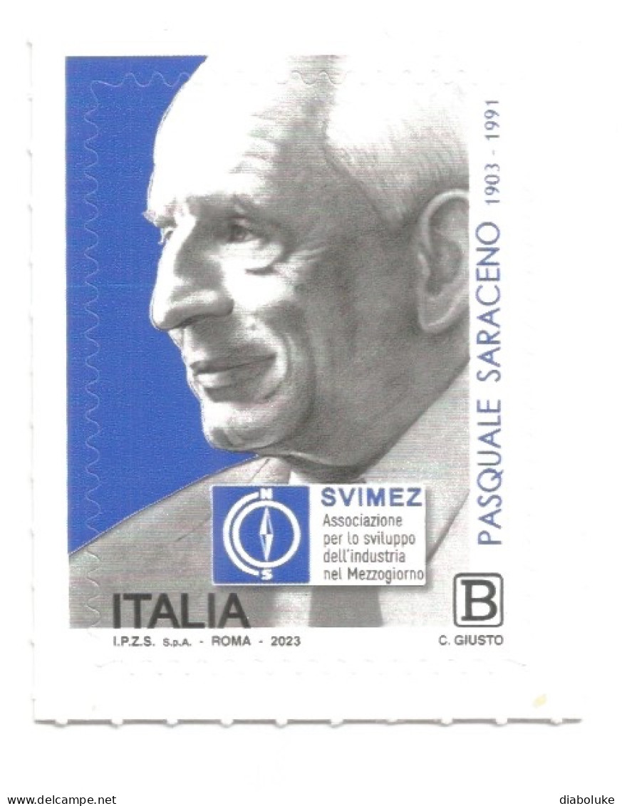 (REPUBBLICA ITALIANA) 2023, PASQUALE SARACENO - Francobollo Nuovo MNH** - 2021-...: Mint/hinged