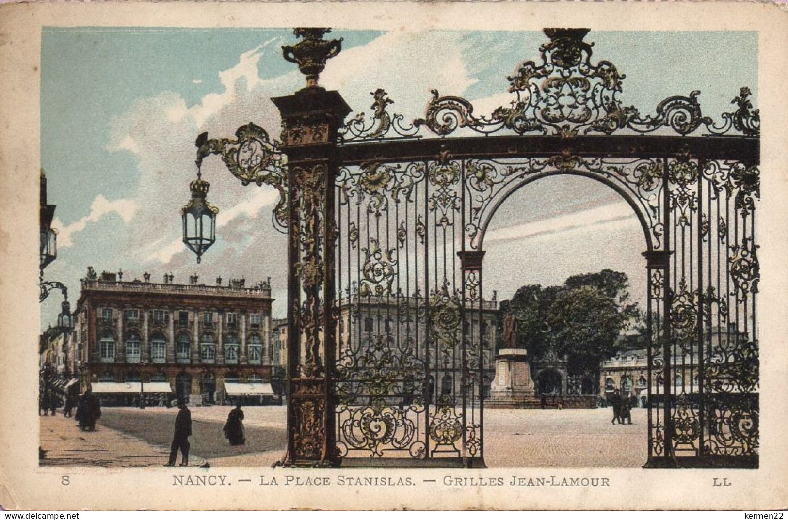 CPA 54 NANCY LA PLACE STANISLAS GRILLES JEAN LAMOUR - Maxeville