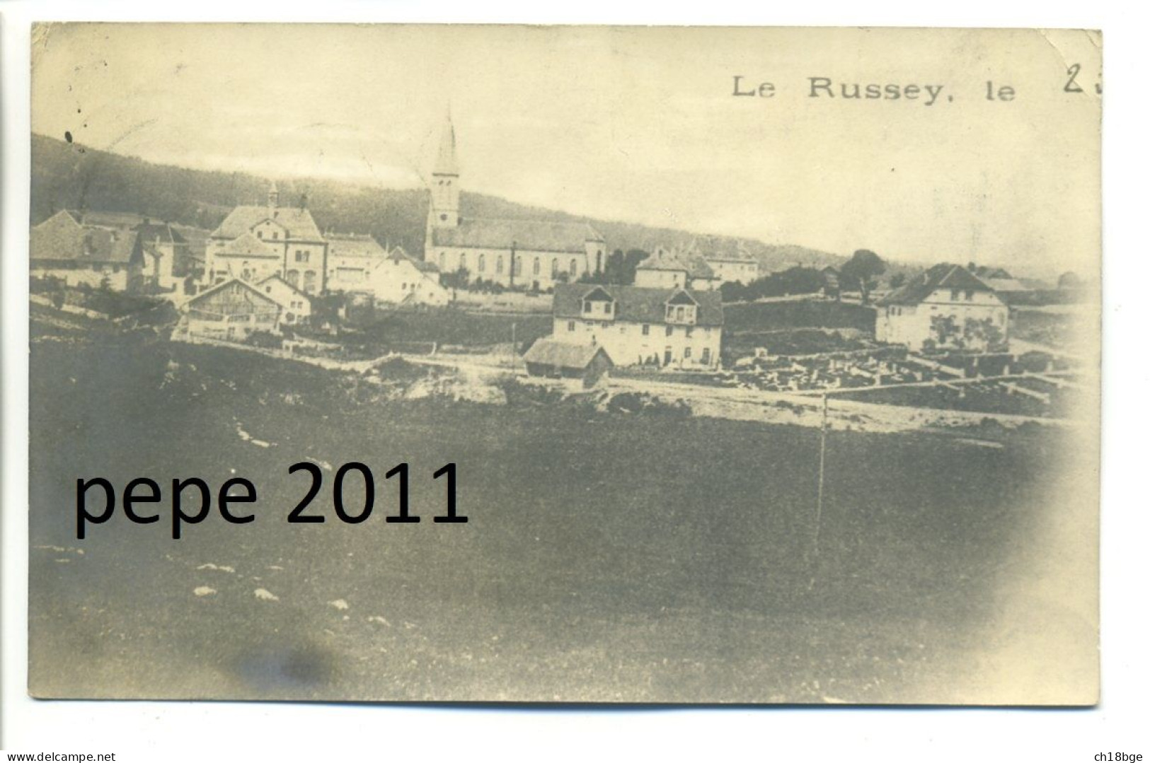 Carte Photo - 25 Doubs - Le RUSSEY - Vue Générale - Eglise - Other & Unclassified