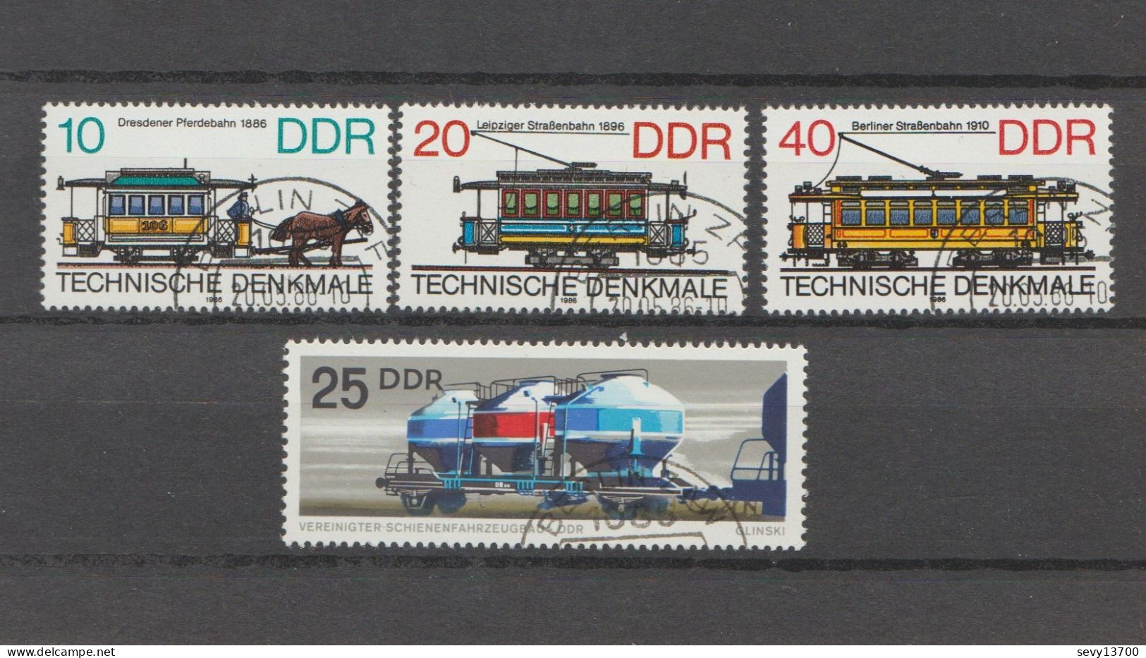 DDR Lot 9 Timbres Transport - Camion, Wagons - Mi 2744 - 2745 - 2746 - 2747 - 2748 - 3015 - 3016 - 3017 - 1847 - Gebruikt