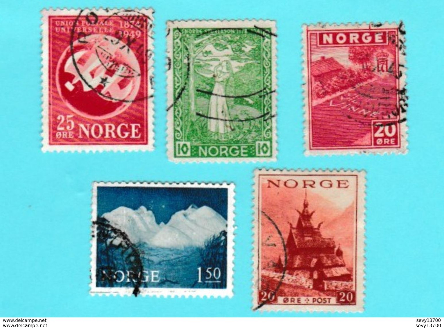 Norvège Lot 15 Timbres - Autres & Non Classés
