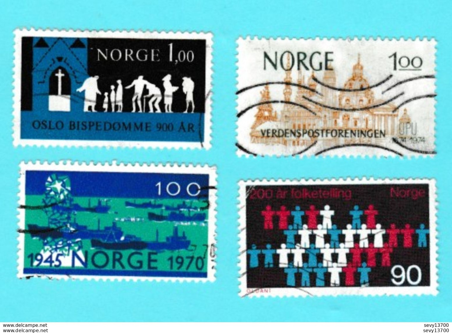 Norvège Lot 15 Timbres - Autres & Non Classés