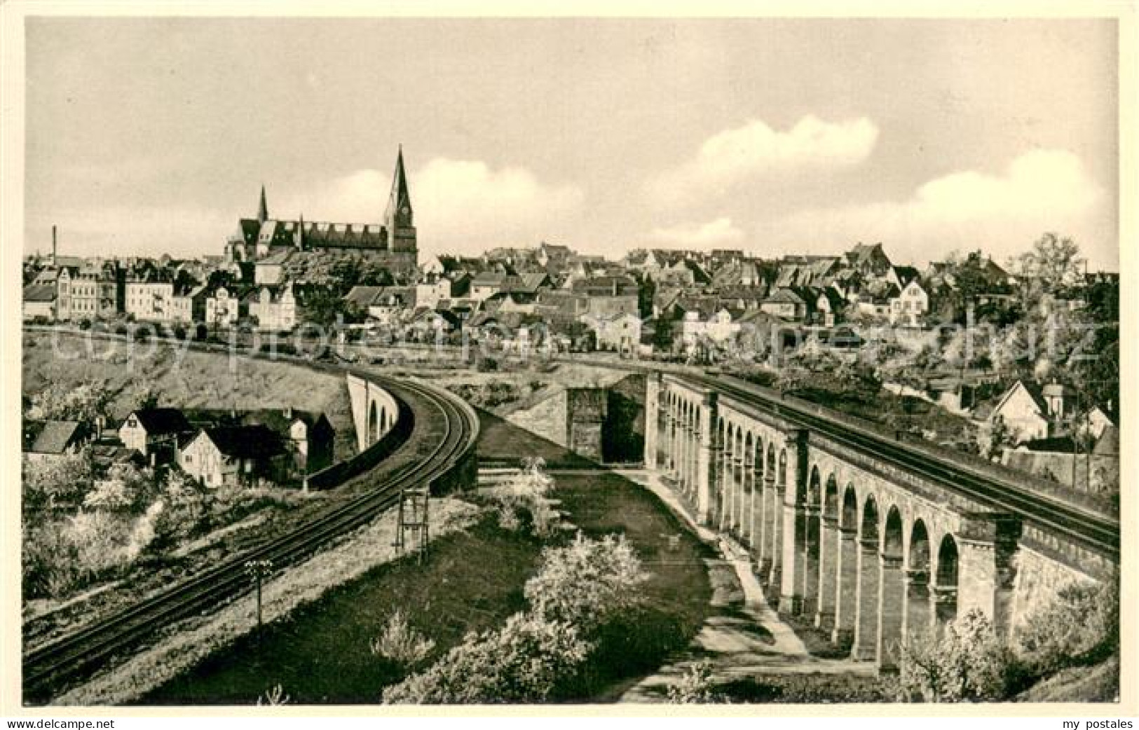 73705459 Friedberg Hessen Stadt Mit Viadukt Friedberg Hessen - Friedberg