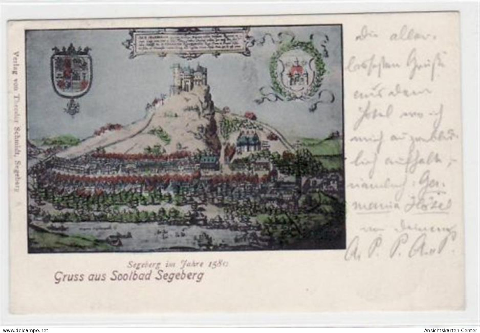 39070406 - Bad Segeberg, Kuenstlerkarte Mit Segeberg Im Jahre 1580 Gelaufen, 1902. Gute Erhaltung. - Other & Unclassified