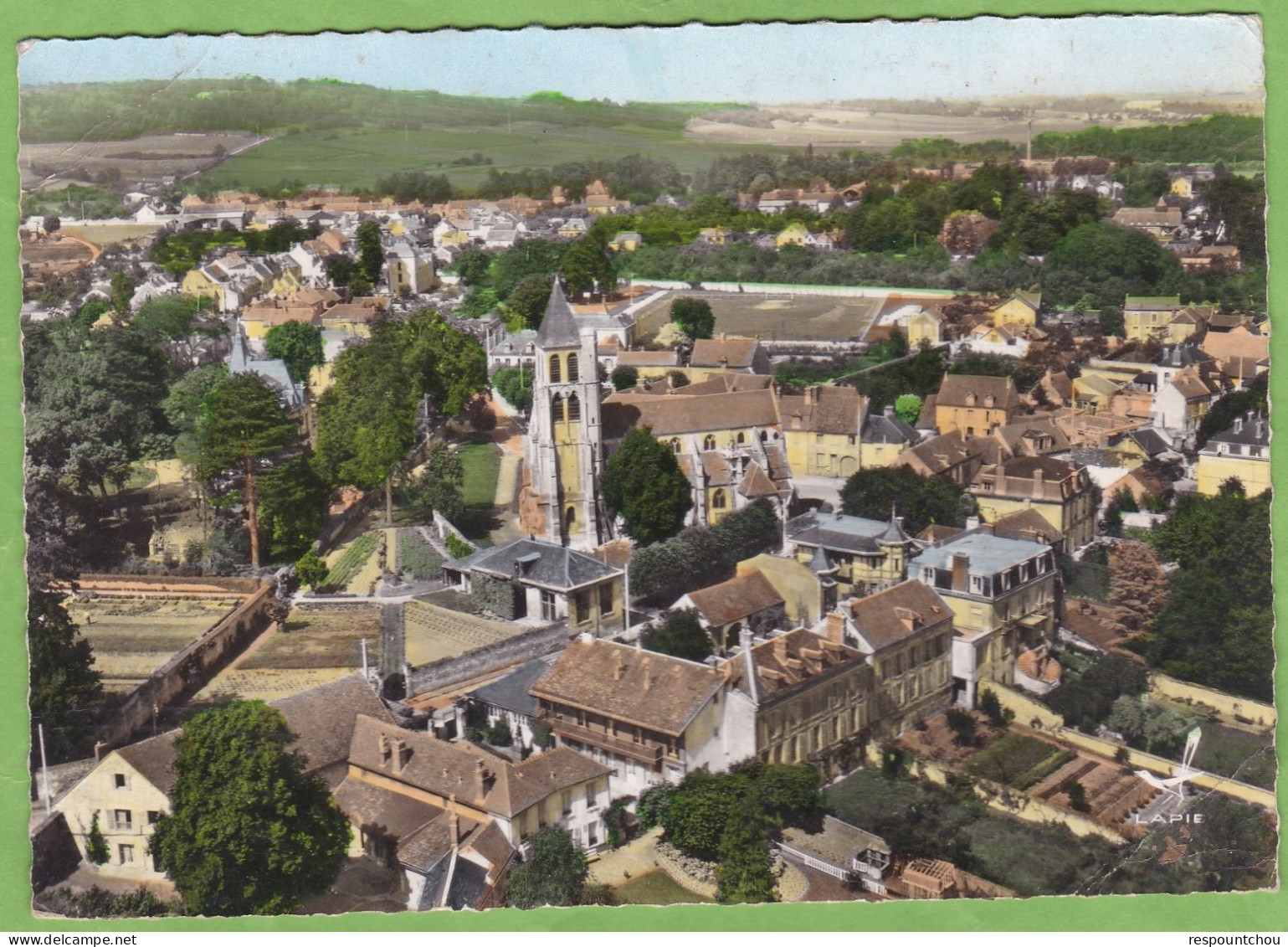 Belle CPSM PRECY Sur Oise Vue D'ensemble L'Eglise 60 Oise - Précy-sur-Oise