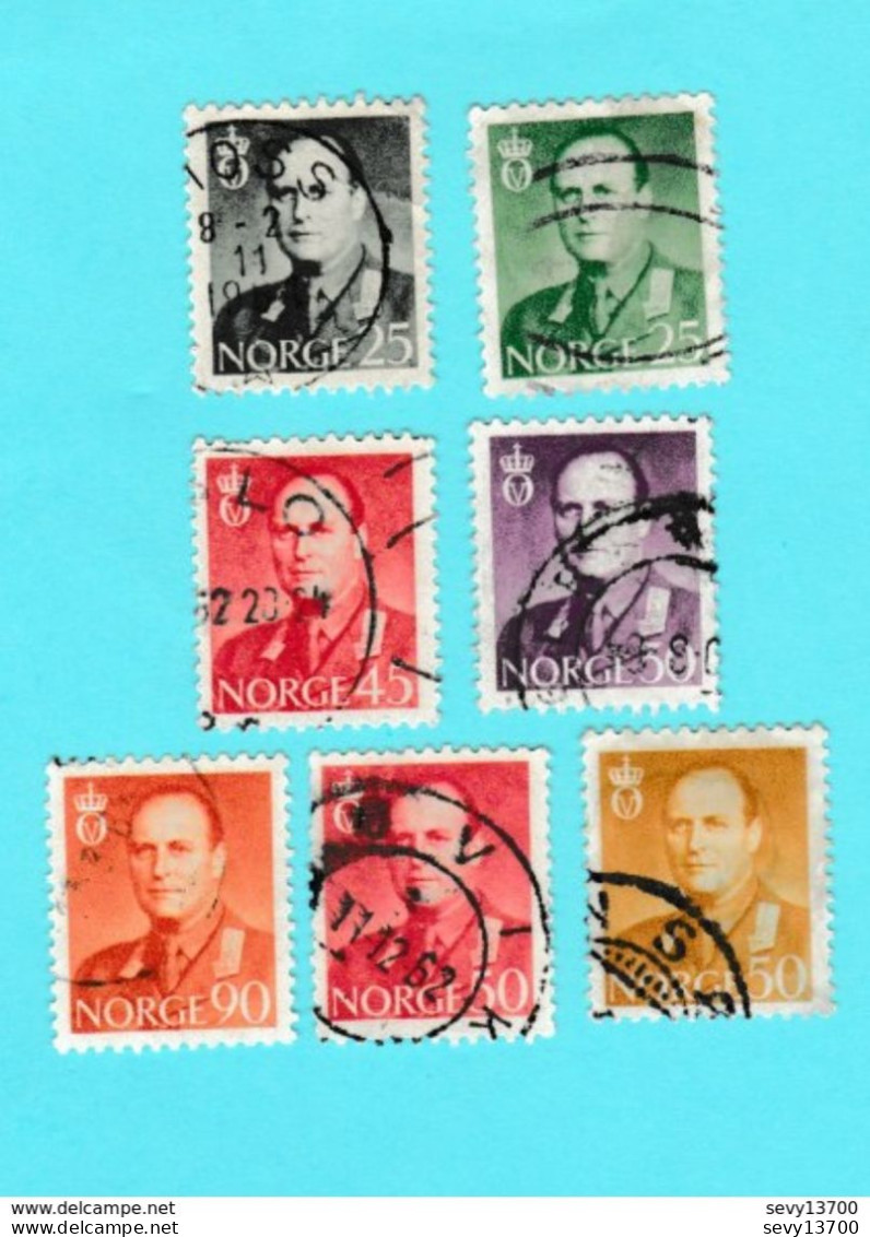 18 Timbres Norvège 8 Timbres Roi Haakon VII Et 10 Timbres Roi Olav V - Andere & Zonder Classificatie