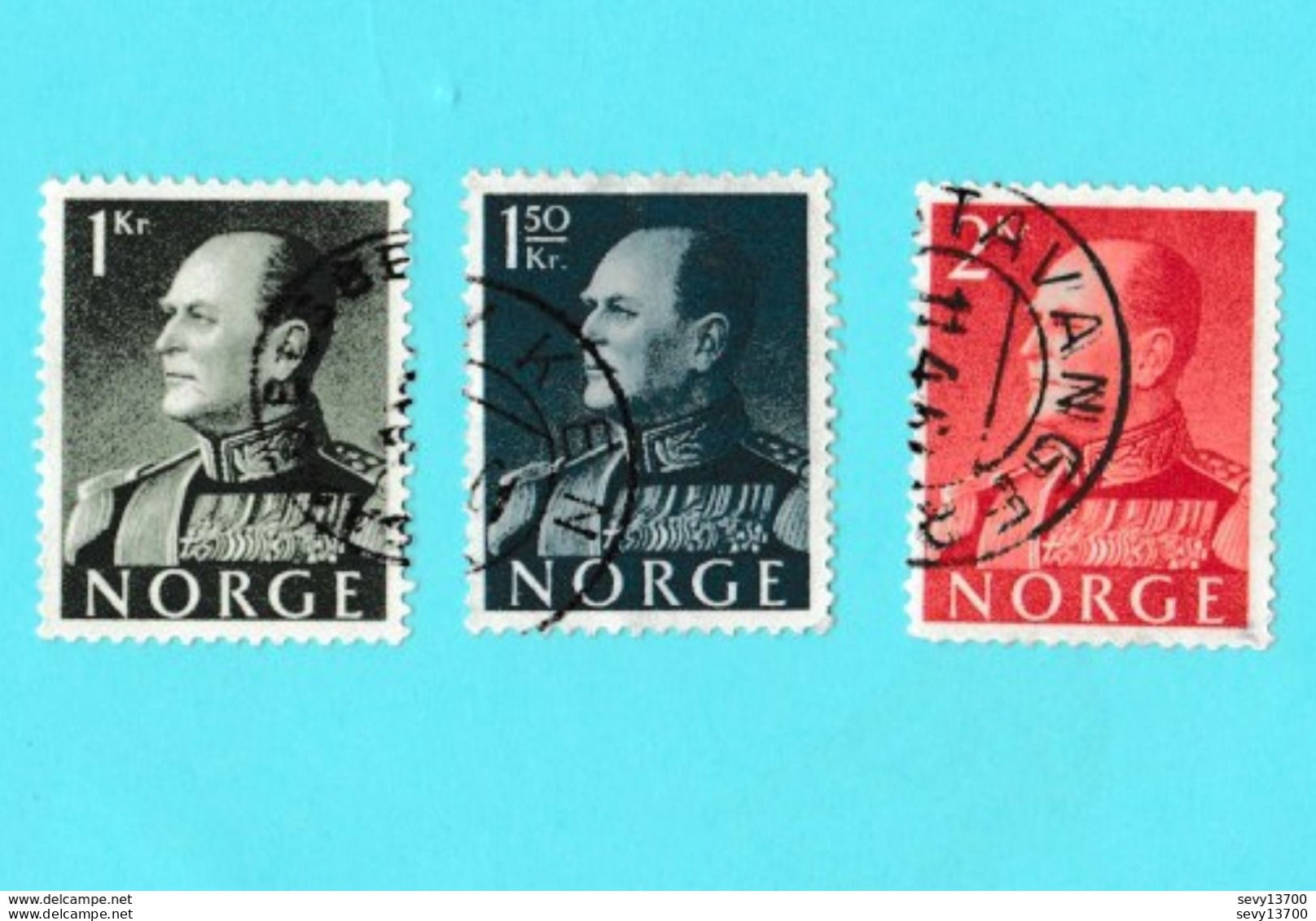 18 Timbres Norvège 8 Timbres Roi Haakon VII Et 10 Timbres Roi Olav V - Andere & Zonder Classificatie
