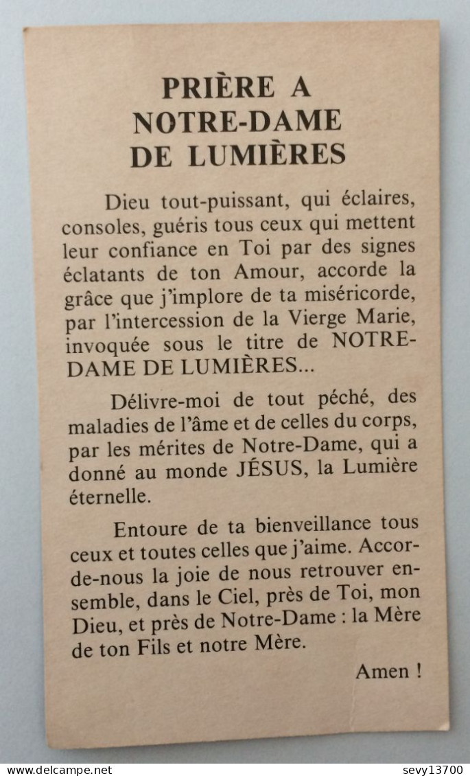 3 Images Pieuses Grande Neuvaine De L'Immaculée Conception Prière ND Des Lumière - Godsdienst & Esoterisme