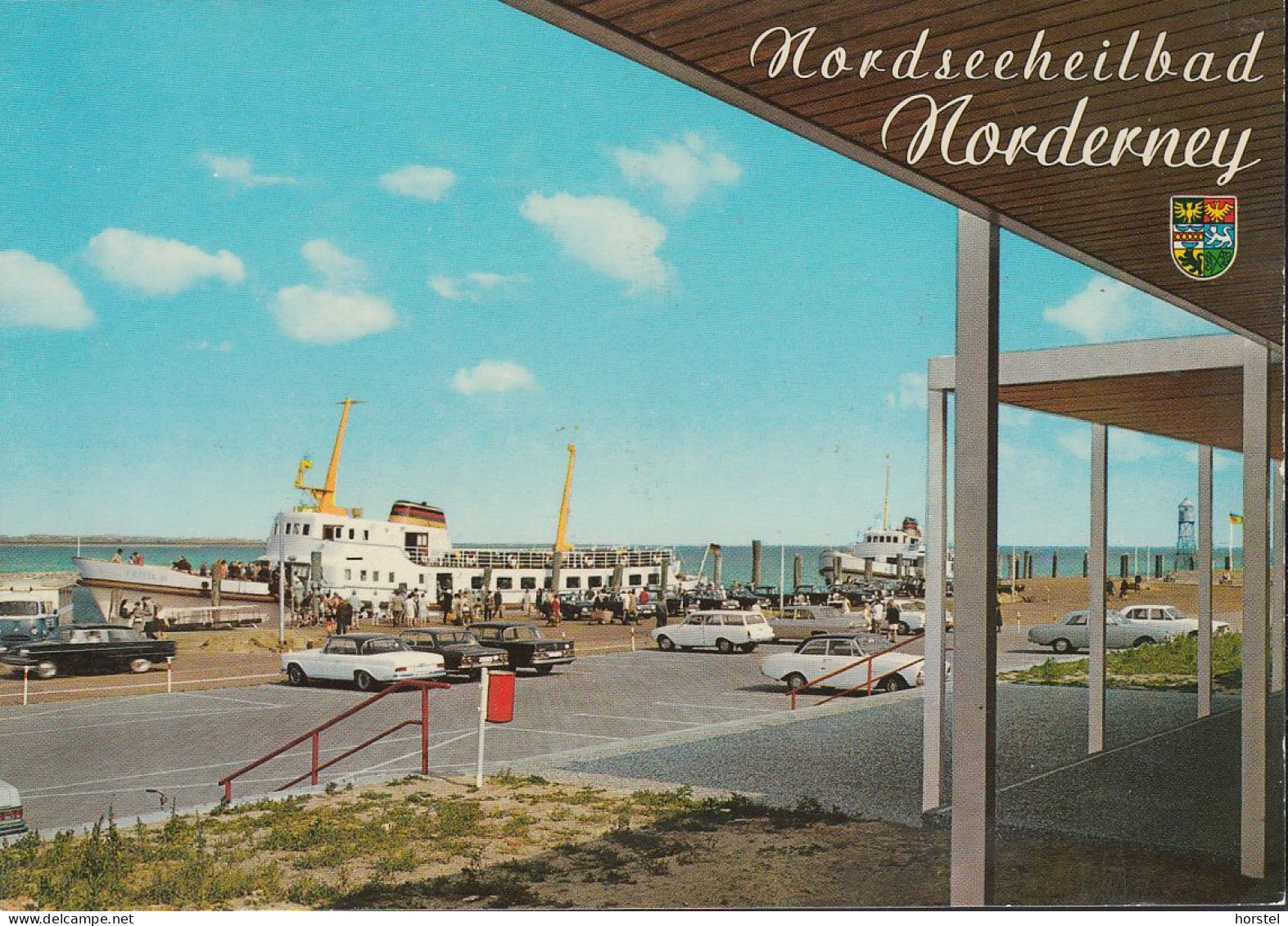 D-26548 Norderney - Hafen - Dampfer - Cars - Opel Rekord P1 - Mercedes Heckflosse - Ford Taunus - Norderney