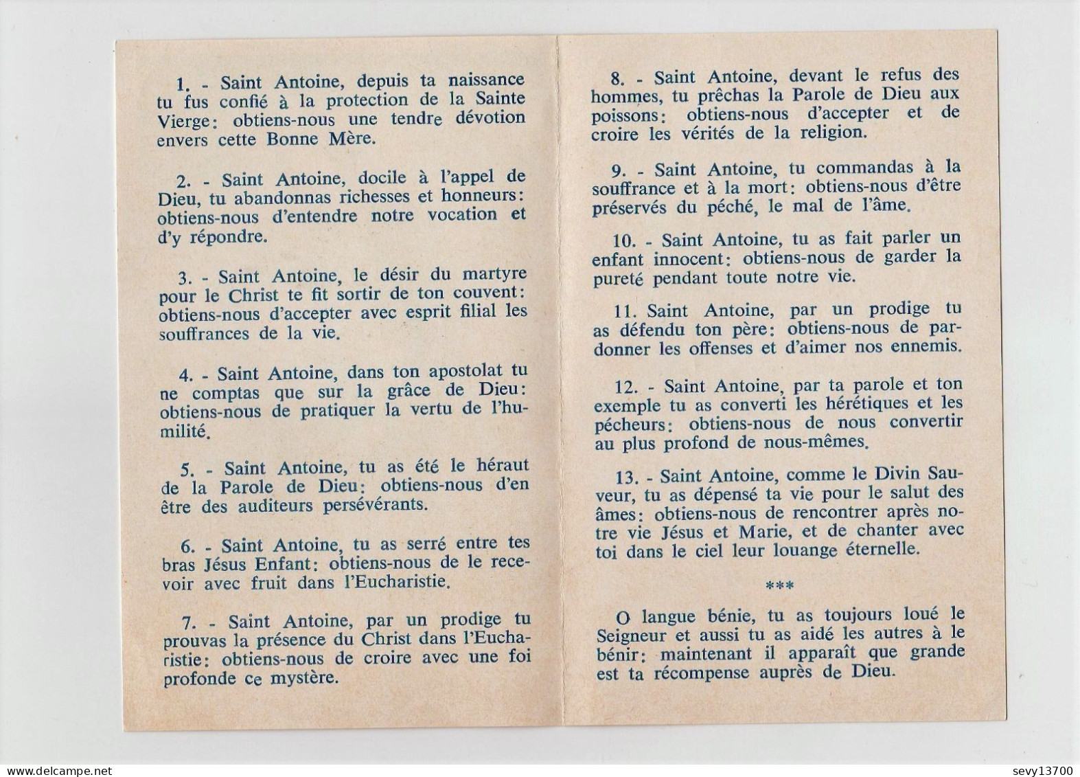 2 Images Pieuses Avec Prière Saint Antoine De Padoue - Religione & Esoterismo