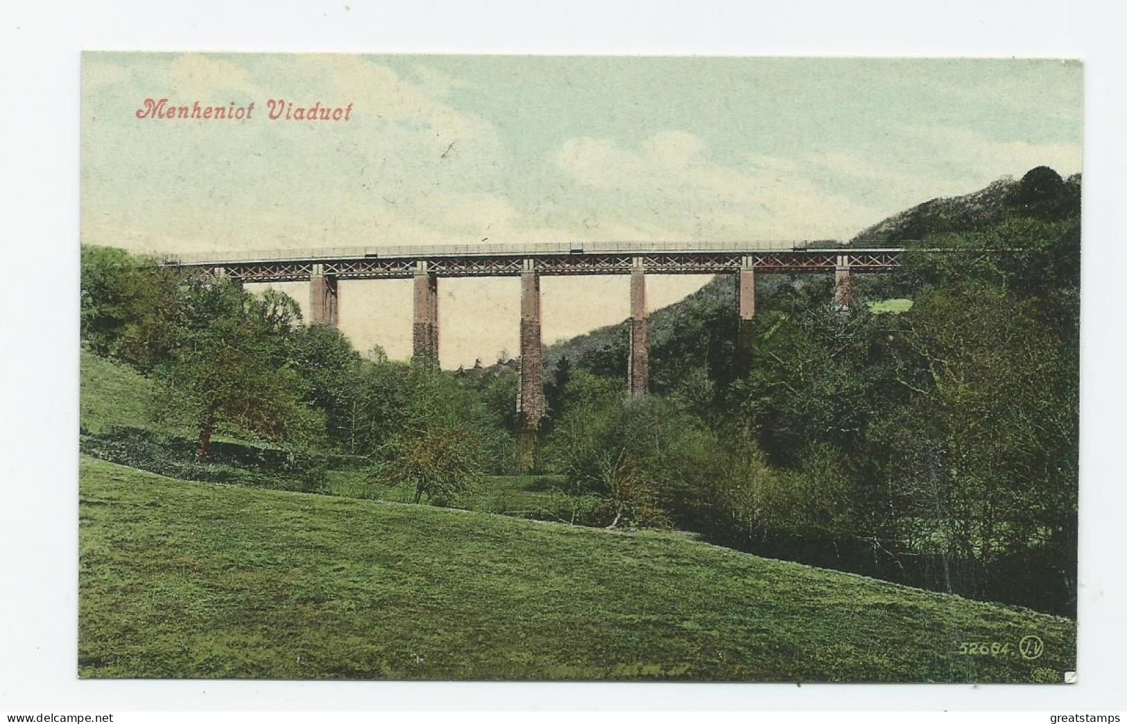 Cornwall  Postcard Railway Menheniot Viaduct. Valentines  Unused - Otros & Sin Clasificación