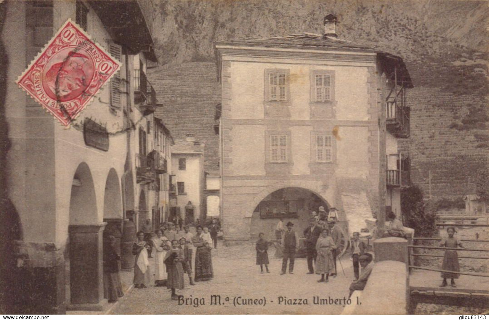 Italie, Briga M.a, Piazza Umberto I. - Cuneo