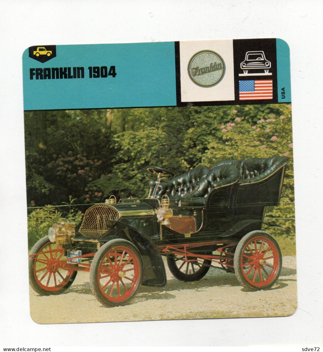 FICHE AUTOMOBILE -  FRANKLIN 1904 - Coches