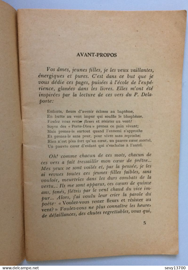 Petit Livre Aux Jeunes Filles - Voulez Vous Rester Fleurs Ouvrage Du Père Elisee - Religion & Esotérisme