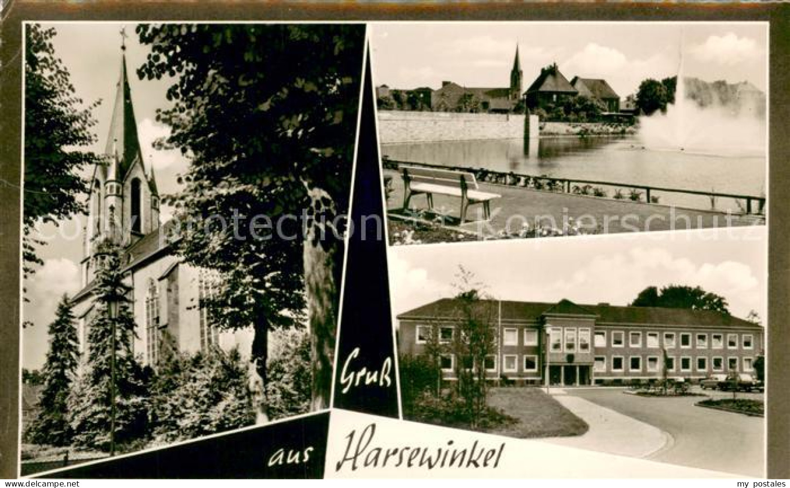 73705242 Harsewinkel Kath Pfarrkirche Stadtpark Und Rathaus Harsewinkel - Harsewinkel