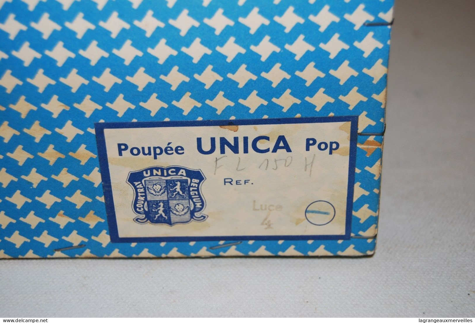 E1 Ancienne Poupée UNICA Luce - Courtrai - 1950 - Rare - Boite Origine - Muñecas