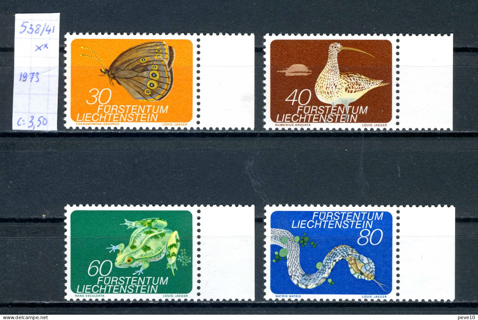Liechtenstein     N° 538/41 Xx   Faune Du Marécage - Unused Stamps