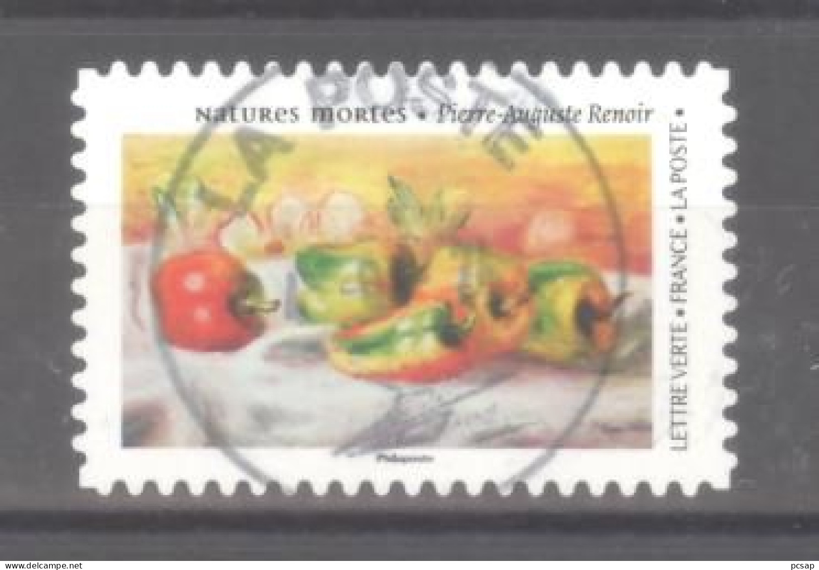 France Autoadhésif Oblitéré N°2338 (Natures Mortes : Pierre Auguste Renoir) (cachet Rond) - Gebruikt