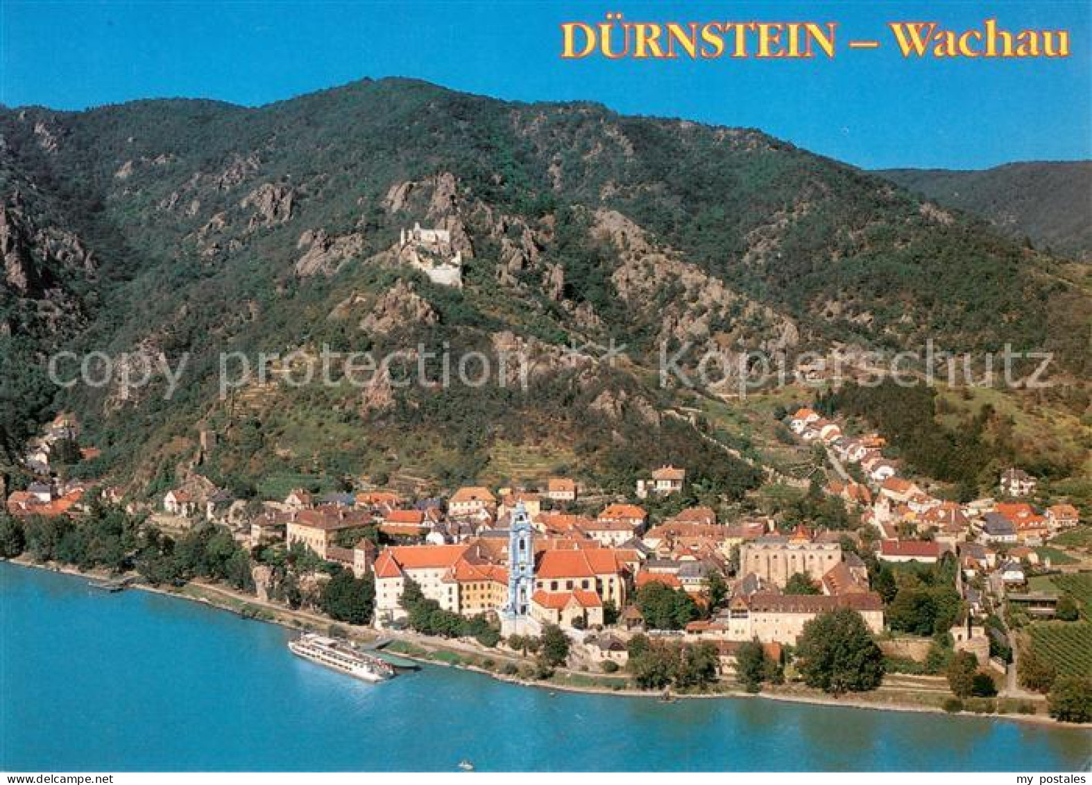 73705096 Duernstein Wachau Fliegeraufnahme Mit Ruine Duernstein Duernstein Wacha - Other & Unclassified