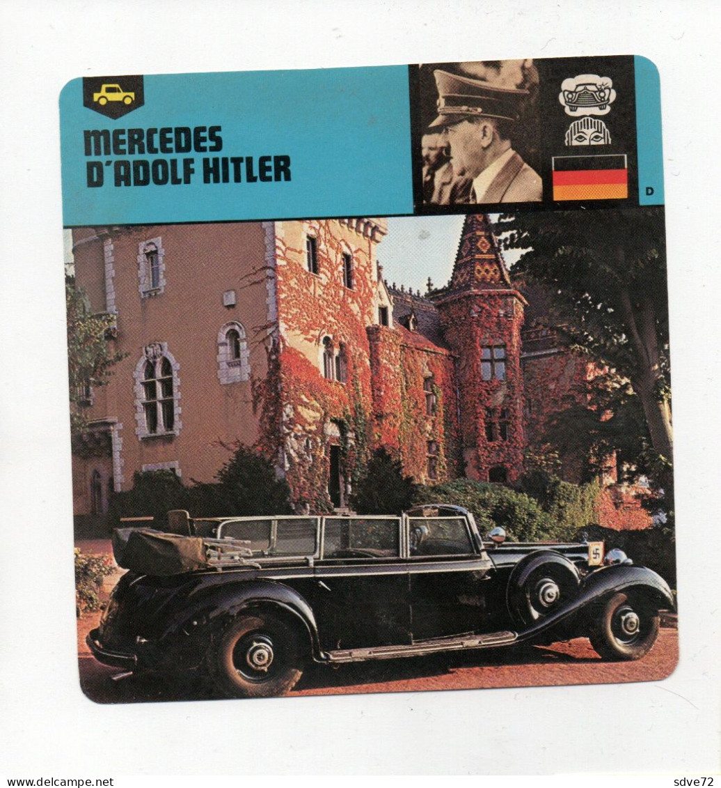 FICHE AUTOMOBILE -  MERCEDES D'ADOLF HITLER - Auto's