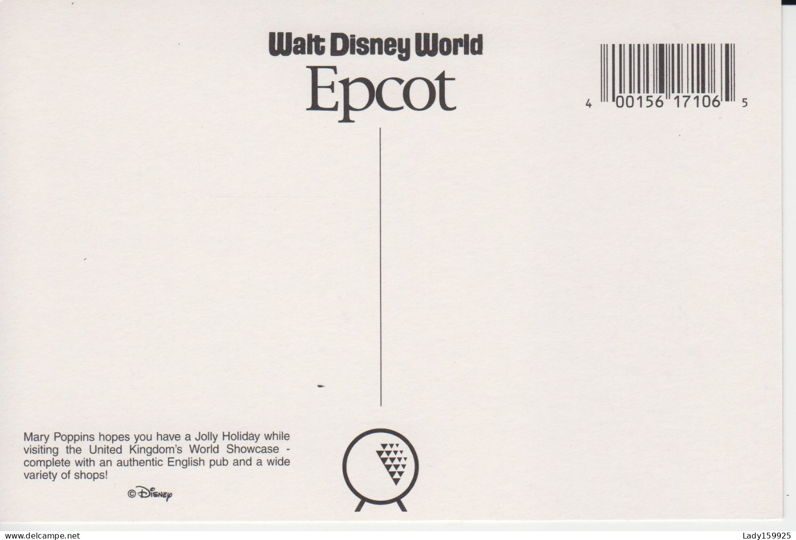 Mary Poppins United Kingdom's World Showcase Authentic  English  Pub Multi View Postcards  Epcot CM 2 Scans - Disneyworld