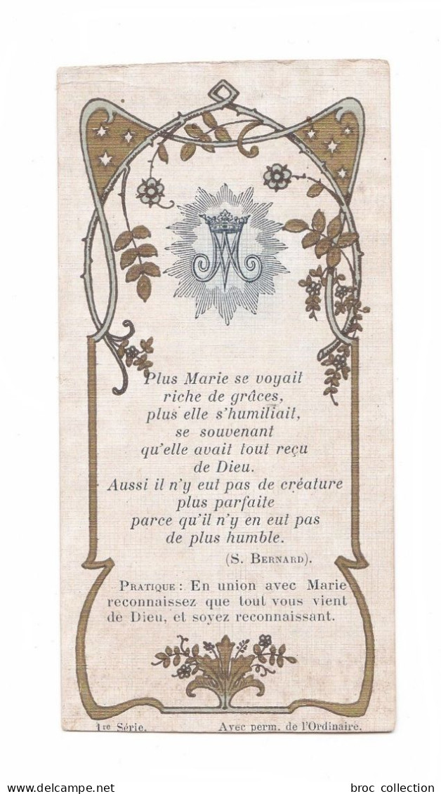 Citation De Saint Bernard Sur L'humilité Et La Perfection De La Vierge Marie - Andachtsbilder