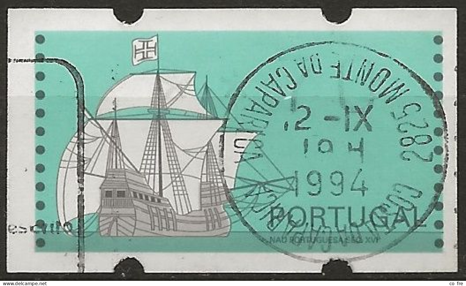 Portugal, Timbre De Distributeur N°6 (ref.2) - Automaatzegels [ATM]