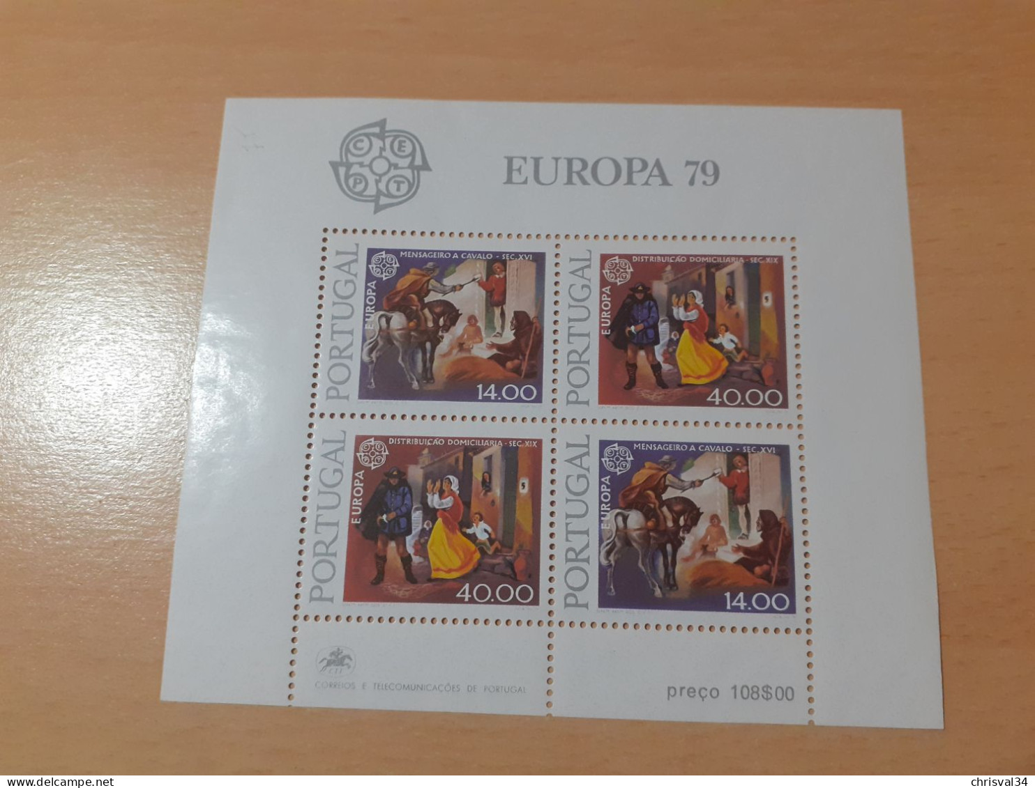 TIMBRES   EUROPA   1989   BF  PORTUGAL   N  27   COTE  12,00  EUROS    NEUFS  LUXE** - 1979