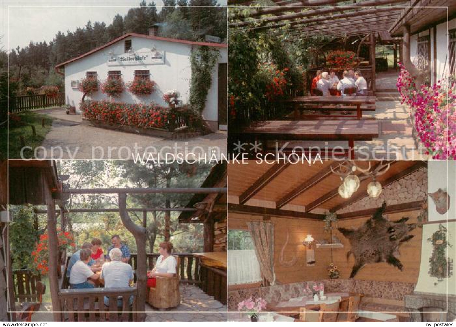 73704834 Schoena Elbe Gaststaette Waldschaenke Gastraum Terrasse Schoena Elbe - Other & Unclassified