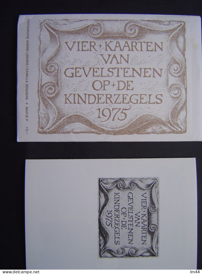 Nederland 4 Maximum Kaarten Kinderzegels 1975 - Maximumkarten (MC)