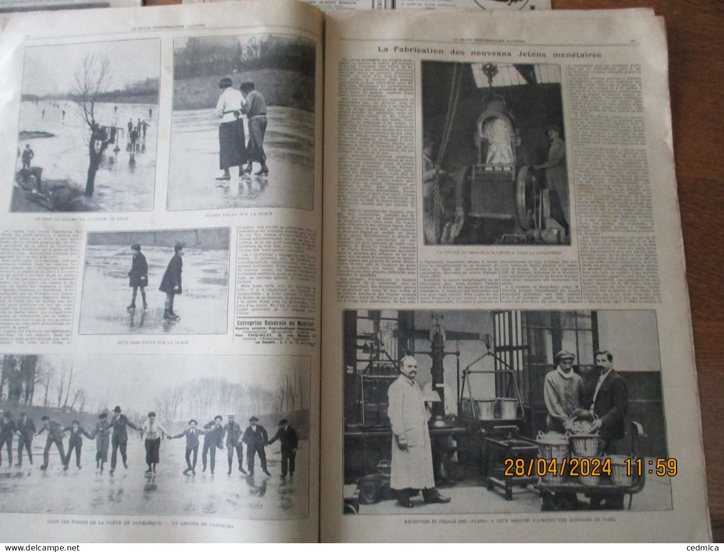 LE GRAND HEBDOMADAIRE ILLUSTRE DU NORD 24 FEVRIER 1924 L'ASSEMBLEE A LILLE DES PRISONNIERS POLITIQUES DE LA GRANDE GUERR - Picardie - Nord-Pas-de-Calais