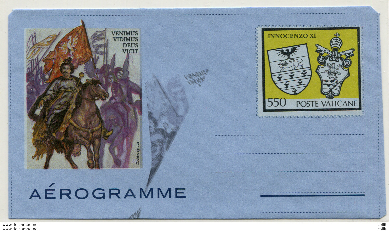 Vaticano - Aerogramma Lire 400 "Innocenzo XI" N. A 22 Varietà 2 - Unused Stamps