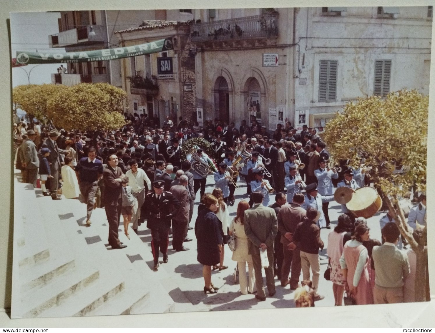 Italia Foto CITTA' SANT'ANGELO (Pescara) Autorità Ministro Natali Inaugurazioni Festeggiamenti 1970. Da Identificare - Europe