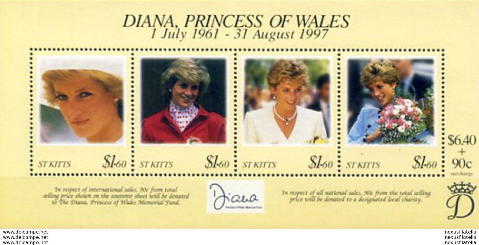 Principessa Diana 1998. - St.Kitts Und Nevis ( 1983-...)