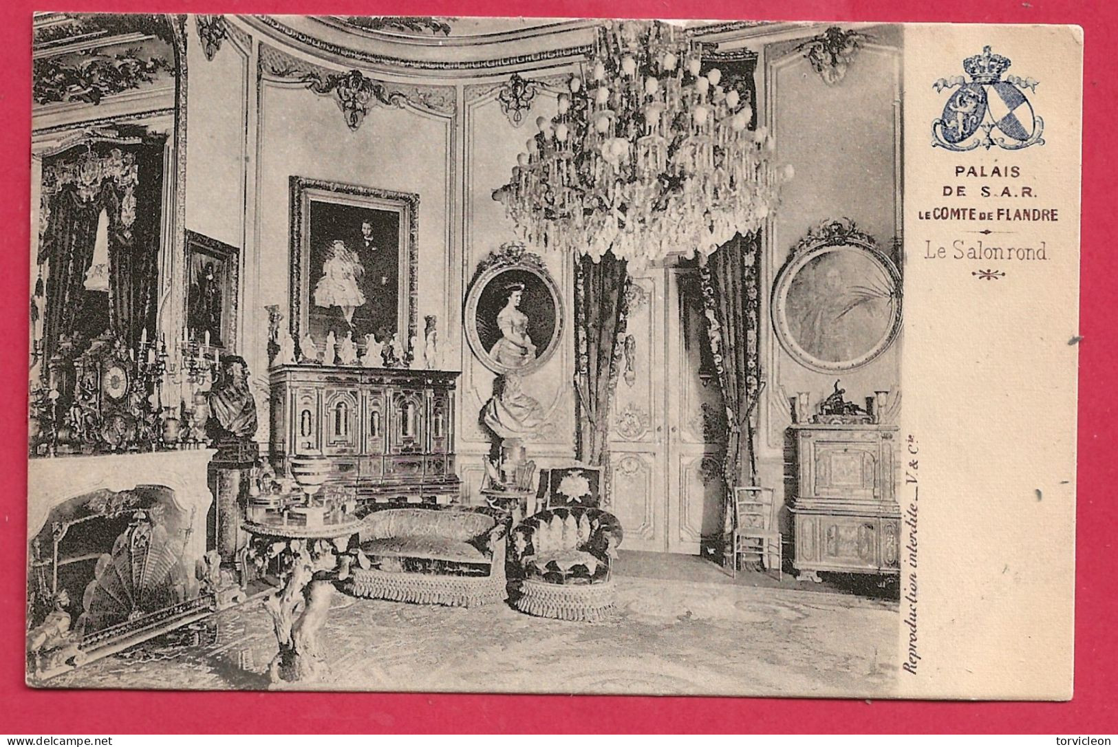 C.P. Bruxelles =  Palais  Du  Comte  De  Flandre :  Le Salon  Rond - Brussel (Stad)