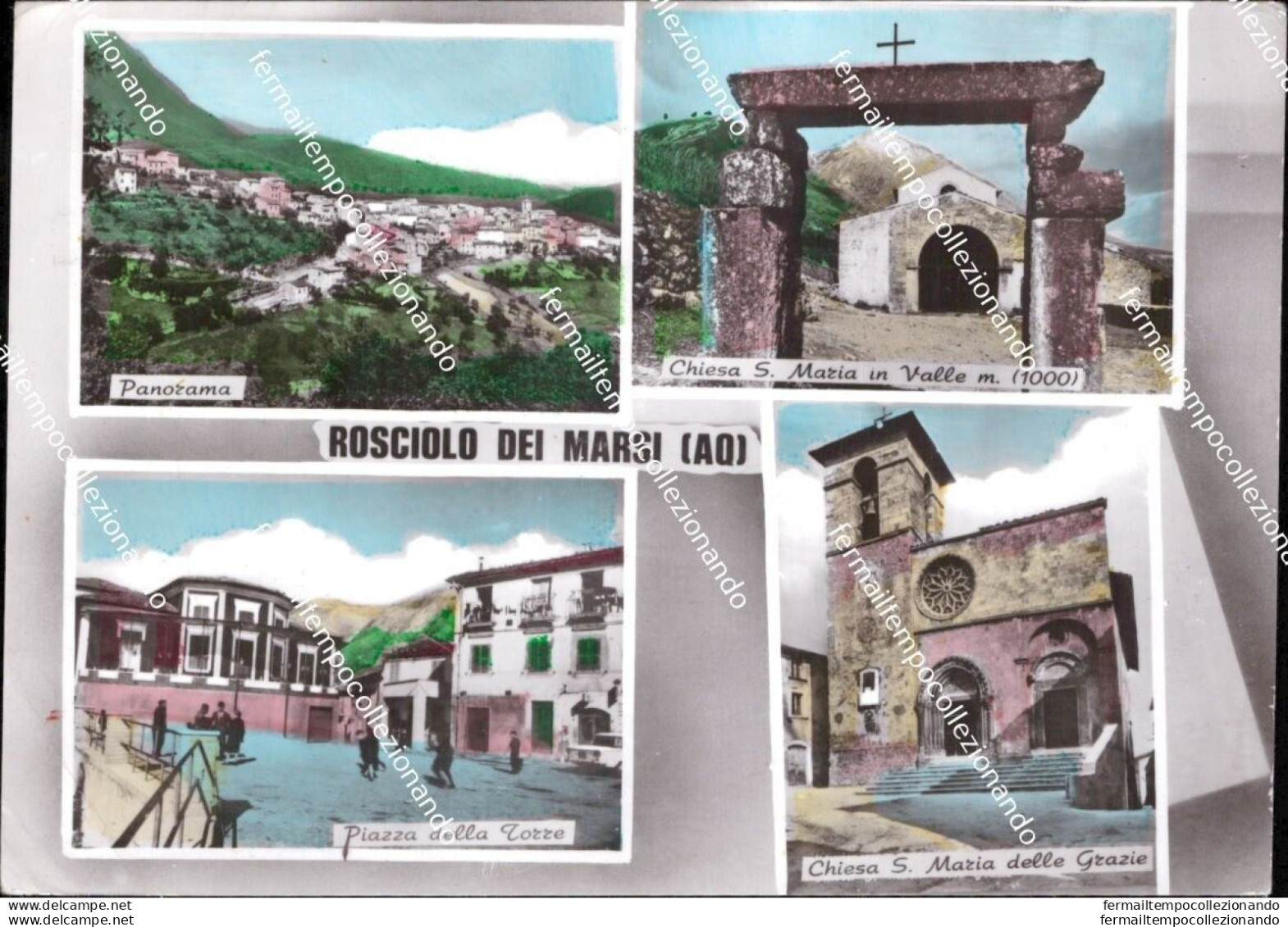 Al749 Cartolina Rosciolo Dei Marsi Provincia Di L'aquila Abruzzo - L'Aquila