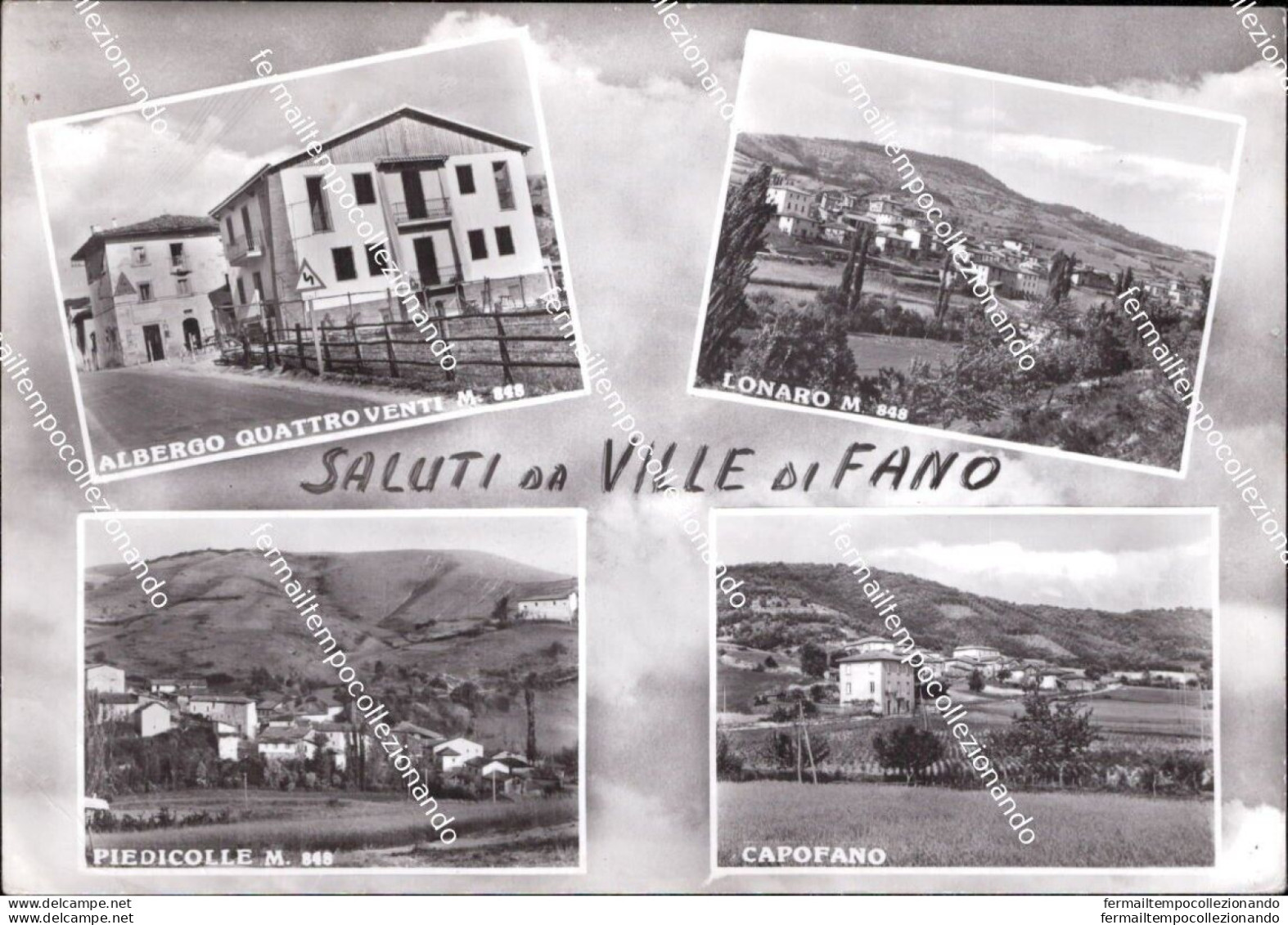 Al752 Cartolina Saluti Da Ville Di Fano Provincia Di L'aquila Abruzzo - L'Aquila