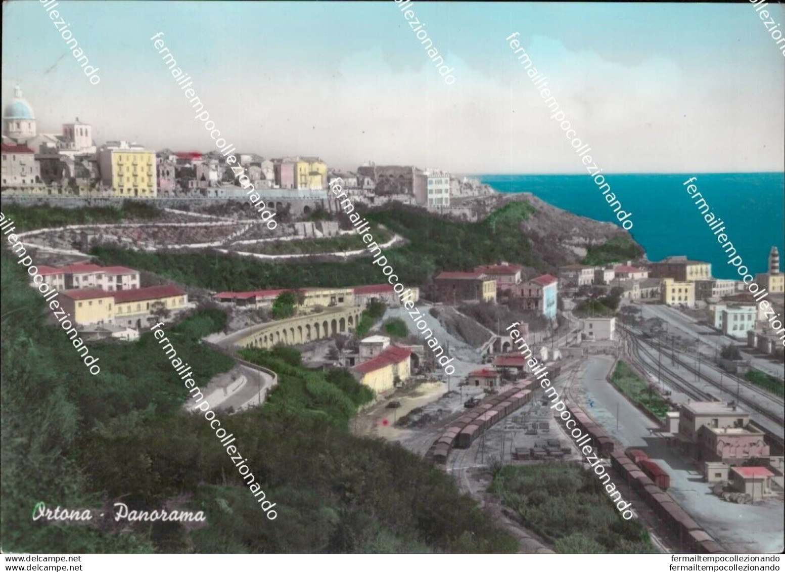 Aq622 Cartolina Ortona Panorama Stazione Provincia Di  Chieti Abruzzo - Chieti