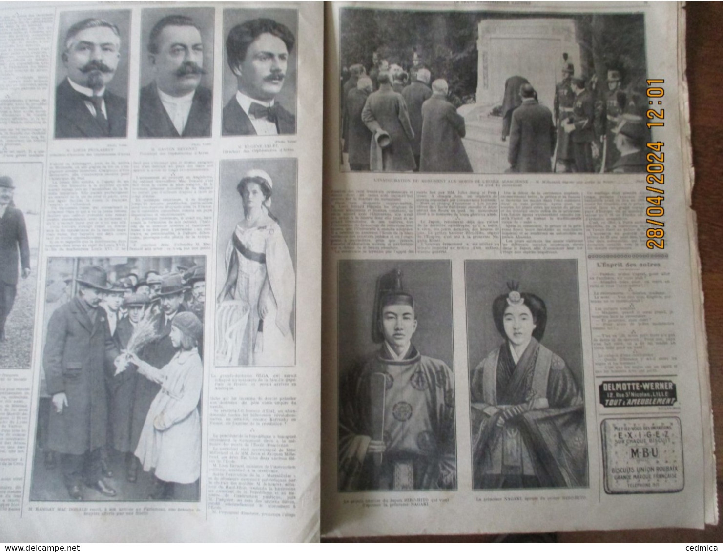 LE GRAND HEBDOMADAIRE ILLUSTRE DU NORD 3 FEVRIER 1924 LES INONDATIONS A LILLE,LES SPORTS,LES JEUX OLYMPIQUES DE CHAMONIX - Picardie - Nord-Pas-de-Calais