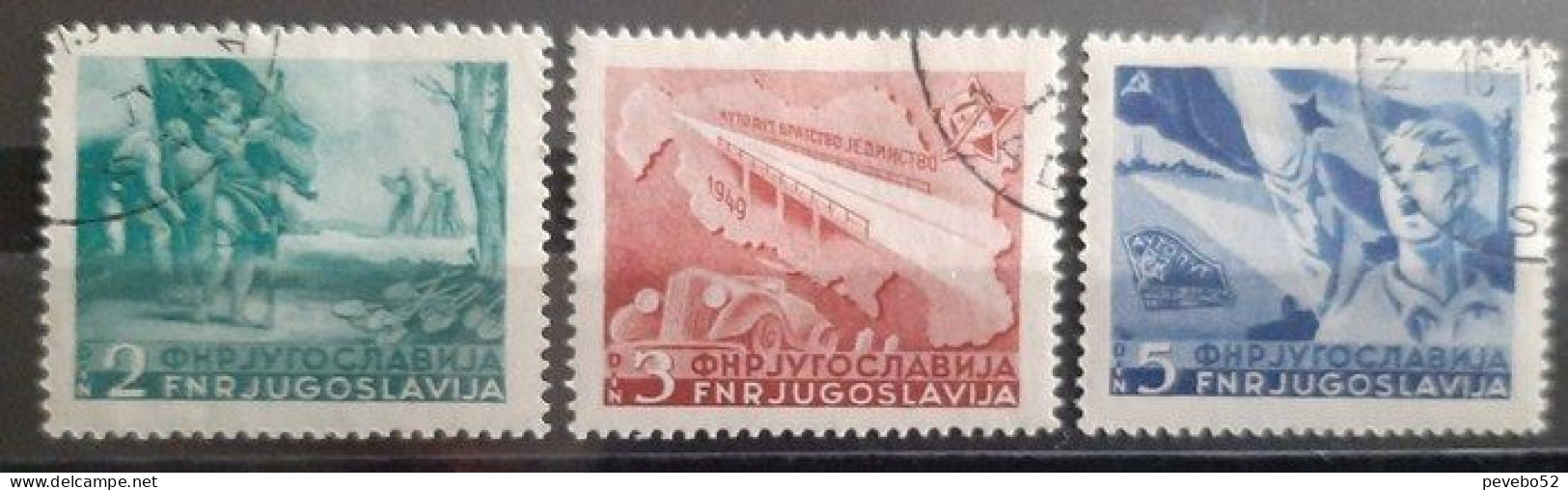 YUGOSLAVIA 1950 - Construction Of The Belgrade-Zagreb Highway CTO - Used Stamps