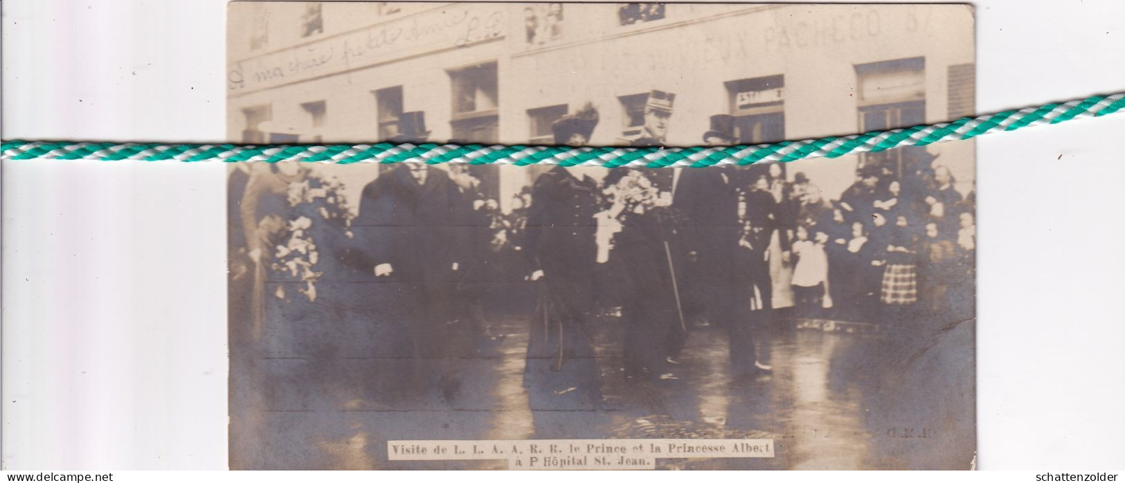 Brussel, Bruxelles, Fotokaart, Carte Photo, Visite De Le Prince Et La Princesse Albert A L'Hôpital St. Jean - Salud, Hospitales