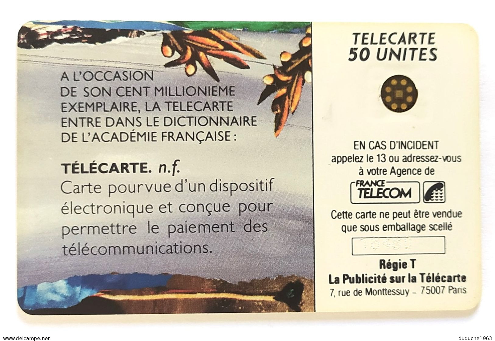 Télécarte France - Academie Francaise - Zonder Classificatie