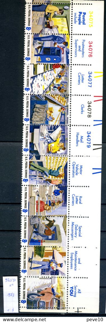 USA     Service Postal   N° 982/91  Xx - Unused Stamps