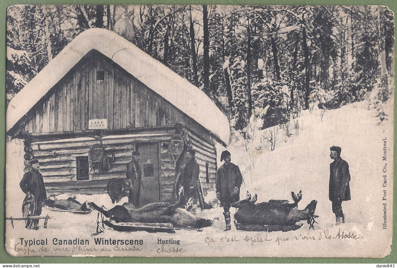 CPA Vue Rare - CANADA - TYPICAL CANADIAN WINTERSCENE - HUNTING - Belle Scène De Chasse Année - Unclassified