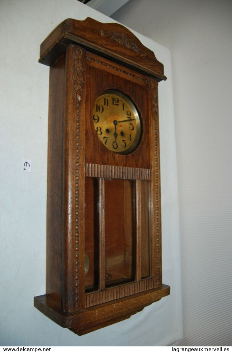 E1 Ancienne Horloge Murale - Bois - Wanduhren