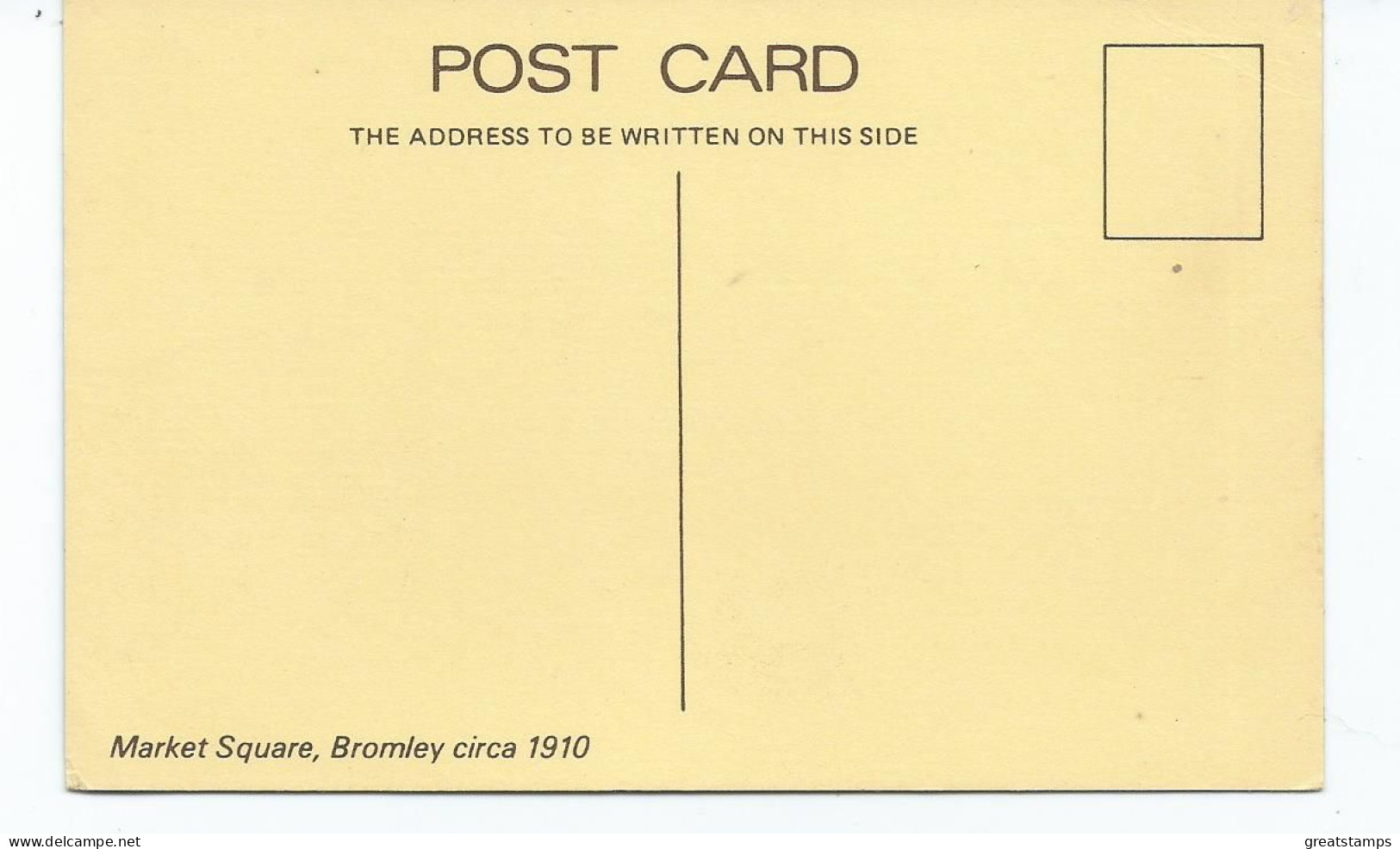 Postcard Kent Bromley Reproduction Old Card Market Square 1910 - Autres & Non Classés