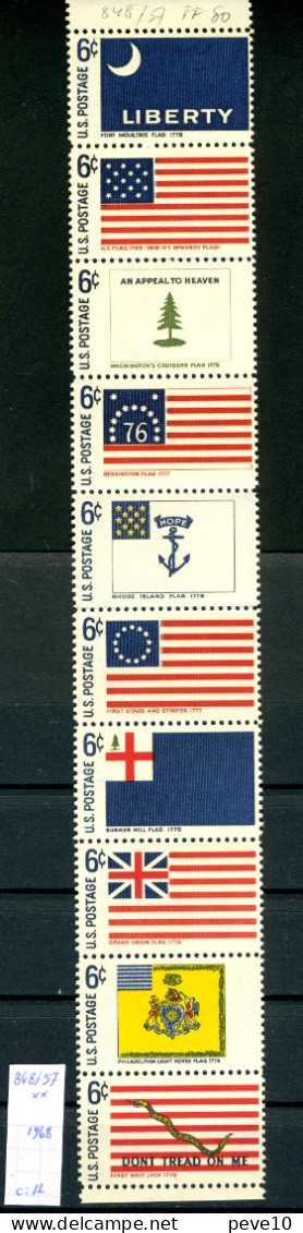 USA     Drapeaux Américains   N° 848/57  Xx - Ungebraucht