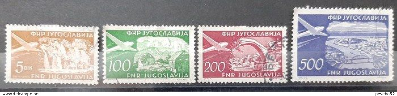 YUGOSLAVIA 1951 -1952 Airmail - Airplanes USED - Oblitérés