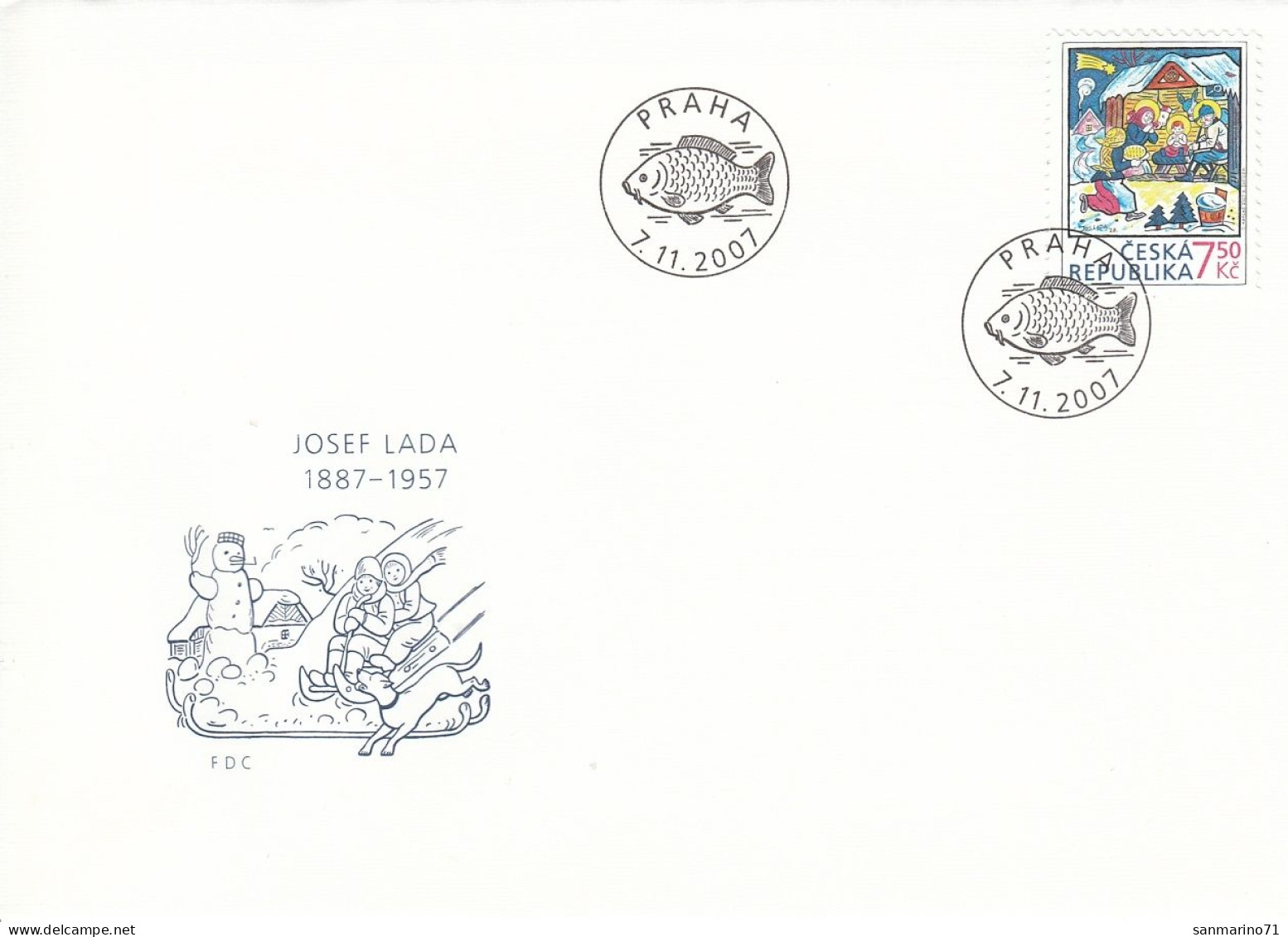 FDC CZECH REPUBLIC 535 - Kerstmis